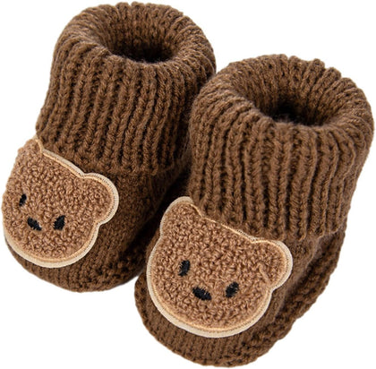 Baby Booties Newborn Walking Shoes Warm Crochet Knit Soft Socks for Infant Boy Girl
