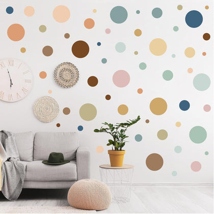 264 Pcs Polka Dot Wall Decals for Classroom Decor Kids Circle Wall Sticker Vinyl Peel and Stick Colorful Removable