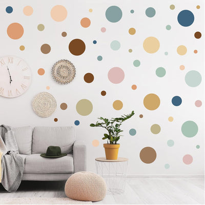 264 Pcs Polka Dot Wall Decals for Classroom Decor Kids Circle Wall Sticker Vinyl Peel and Stick Colorful Removable