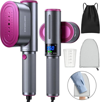 Travel Steamer for Clothes, 2-in-1 Steam Iron & Garment Steamer | Portable Handheld Clothes Steam with Fast Heat-Up
