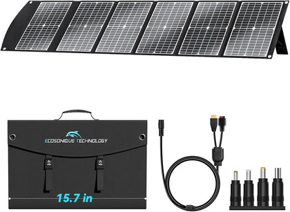 100W Portable Solar Panel CPC Material USB-C PD3.0 & 20V DC XT60 Anderson | Lightweight, Foldable, USB-A/C Fast