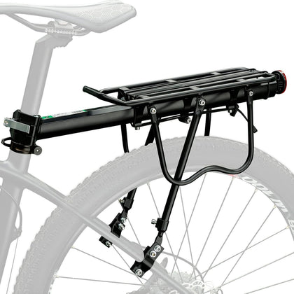 Rear Bike Rack Quick Release Bike Cargo Rack for Luggage Commuting | Easy to install,heavy duty steel,red