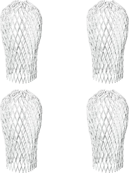 4-Pack 3.5" Expandable Aluminum Downspout Gutter Guards - Leaf & Debris Filter Strainers to Prevent Blockages, Fits