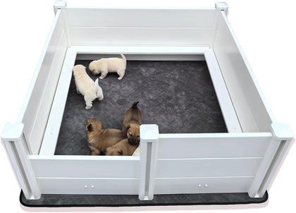 Whelping Box for Dogs,48*48*18in,with Pig Rails & Puppy Washable Pee Pad