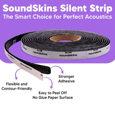Silent Insulation Strip Sound Deadening Closed Cell Acoustic Foam Tape SSK-Strip Rubber Closed Cell Foam, 1 Roll