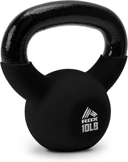 Neoprene Kettlebell, Wide Handle, Iron Core, Flat Bottom, Great for All Fitness Levels