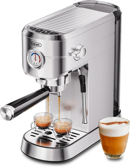 20 Bar Compact Espresso Machine for Home,Latte、Cappuccino Coffee Maker | Removable Water Tank; Include Necessary