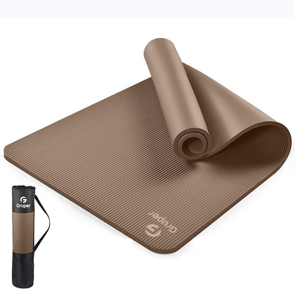 Thick Yoga Mat Non Slip, Large Size 72" L x 32" W x 0.6" TH, Premium Exercise & Fitness Mat with Carrying Strap and