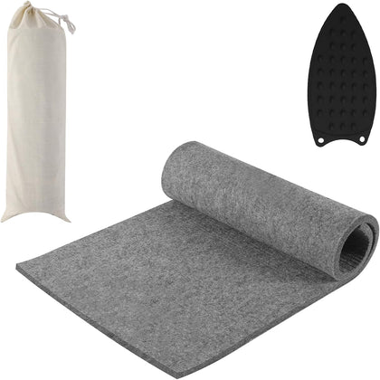 Wool Pressing Mat for Quilting, 24" X 17" Portable Felted Wool Ironing Mat, Quilting Ironing Pad for Quilter, Sewing