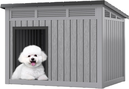 Medium Dog House for Indoor & Outdoor Use - Weatherproof Roof, Fits Small to Medium Dogs (32.1" L x 25.1" W x 24" H)
