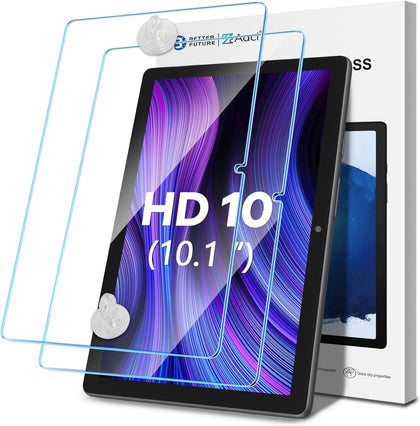 2-Pack Tempered Glass for Amazon Fire HD 10 Screen Protector (10.1" Tablet), 9H Glass for Fire HD 10/10 Plus/10
