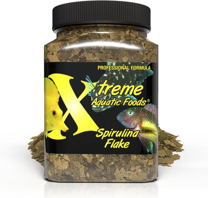 Xtreme Spirulina Flakes - Herbivore Tropical Fish Food (3.5oz)