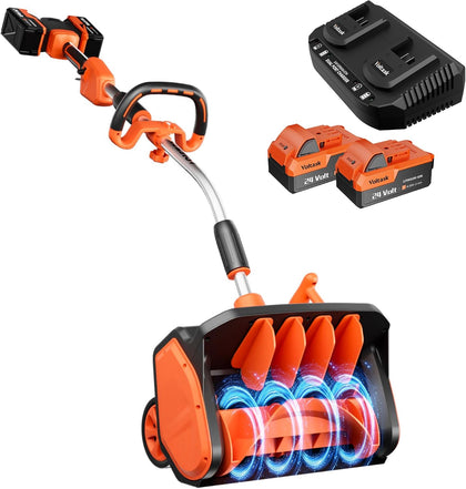 Electric Snow Shovel Cordless, 48V | 17.2-Inch Brushless Snow Shovel Battery Powered, Cordless Snow Blower with