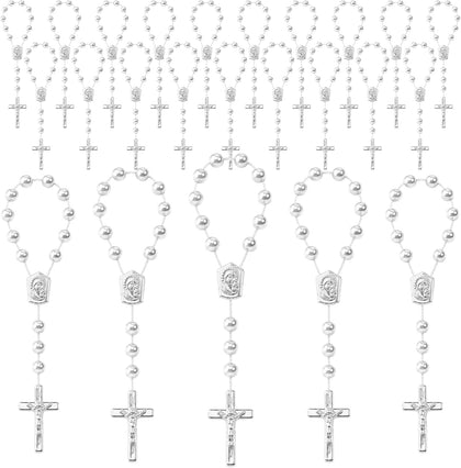 24 Pcs Mini Rosary Favors, Baptism Rosaries with Angel
