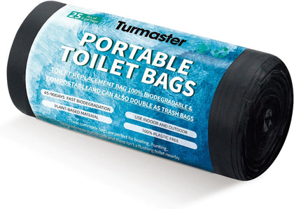 25/50 / 75 Pcs Portable Camping Toilet Bags,5 Gallon Compostable Toilet Replacement Bags for camping toilet, portable