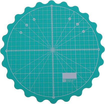 360 Rotating Self-Healing Cutting Mat 20cm/8" Precision Fabric Cutting Board for Sewing, Quilting, Crafts Projects