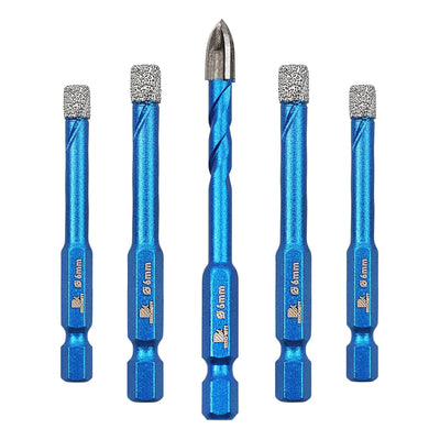 Diamond Drill Bit - BRSCHNITT 1/4 inch Masonry Drill Bits Set for Porcelain Tile Ceramic Stone Granite Marble,Hex