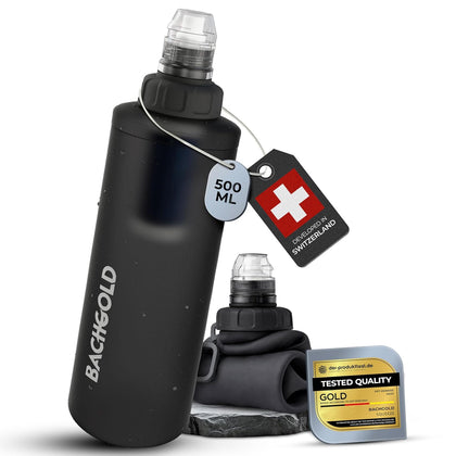 Water Filter for Camping – Bachgold Squeeze Foldable Bottle | Ultralight Backpacking Filtration for Hiking, Survival