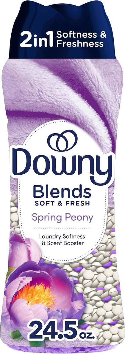 Blends 2-in-1 Soft & Fresh Laundry Scent Booster Beads, Spring Peony Scent, 24.5 OZ, Laundry Softness and Scent Booster