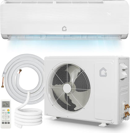 12,000 BTU Ductless Mini Split Air Conditioner with Heat Pump - 115V, 19 SEER2 High Efficiency, Cools & Heats Rooms