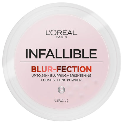 Infallible Blur-fection Longwear Loose Setting Powder, Blurring Face Powder With Up to 24HRs of Wear, Brightening