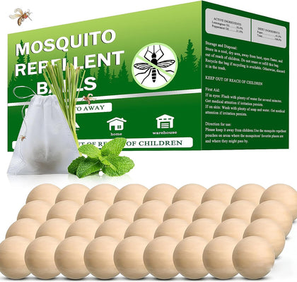 Mosquito Repellent Outdoor Patio 36 Balls - Mosquito Repellant Indoor & Outdoor for Yard Home Patio Travel Camping
