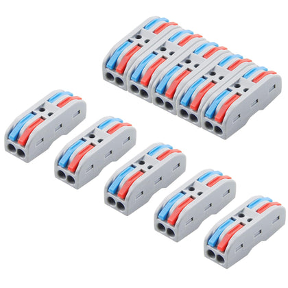 Lever Wire Connectors Push-in 10pcs Quick Connect Wire Splice Connectors Compact Inline Terminals for Electrical Wire