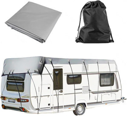 Rv Cover 210D Waterproof Oxford Cloth Travel Trailer Cover Wind, Rain and Snow Proof Class C Rv Cover Rv