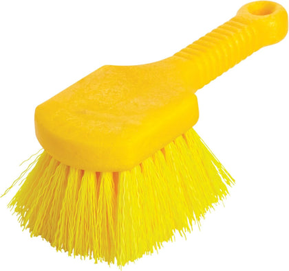 Rubbermaid Commercial 8" Utility Scrub Brush Plastic Handle Synthetic Bristles Cleaning Multi Purpose Heavy Duty