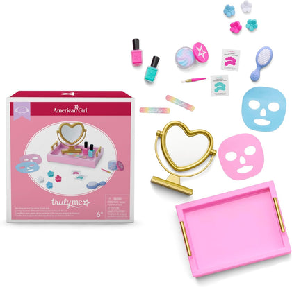 American Girl Truly Me, 18-inch Doll Playsets, Best Sleepover Ever! Spa Set, Self-Care Accessories, Ages 6+