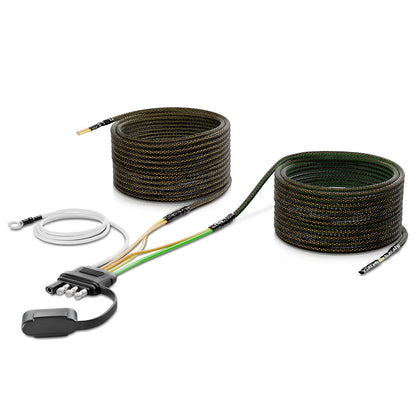 4 Pin 5 Wire Trailer Wiring Harness - 50FT for Rewiring Both-Side Taillights, Pure Copper Wish-Bond Trailer Light Kit