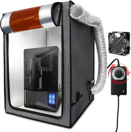 Resin 3D Printer Enclosure with Ventilation, 3D Printer Vented Enclosure Tent Cover Eliminate Odors Dustproof Isolate