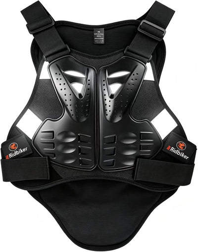 Chest Protector Motorcycle, Dirt Bike Gear Body Armor Vest Spine Back Protector for Motocross Off-Road (Reflective at