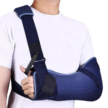 Arm Sling for Shoulder Injury with Waist Strap - Immobilizer Brace Support for Sleeping, Rotator Cuff Surgery