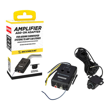 LOC2SL Line Output Converter with Remote Control Knob - 2CH High/Low RCA Converter Car Audio - Ideal for Subwoofer