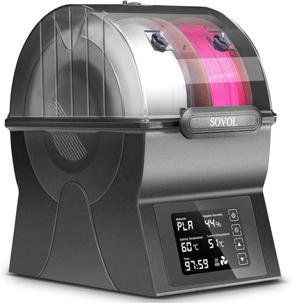 Filament Dryer, SH02 Dry Box Filament Sealed Storage Box 3D Printer Spool Holder with PTC Heater, Filament Dehydrator