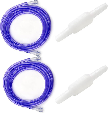 2pk 25Ft Oxygen Supply Tubing - Swivel Connectors, Crush Resistant - 360 degree rotation, for Nasal Cannulas, Cannula