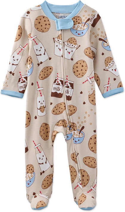Scout Sleep & Play 100% Organic Cotton Footed Zip Front PJs