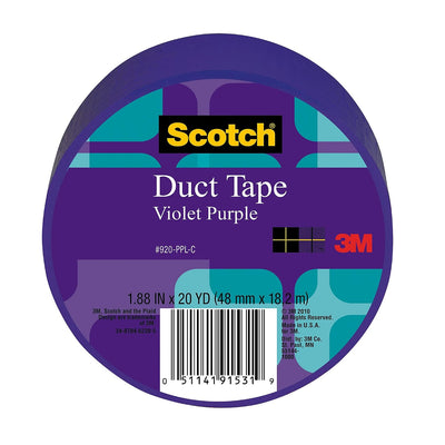 Duct Tape, 1.88 in x 20 yd, Violet Purple, 1 Roll (920-PPL-C)