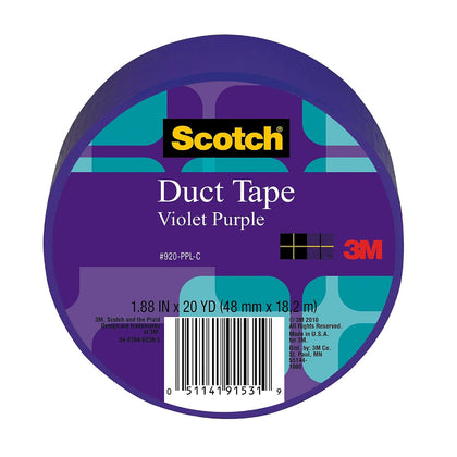 Duct Tape, 1.88 in x 20 yd, Violet Purple, 1 Roll (920-PPL-C)