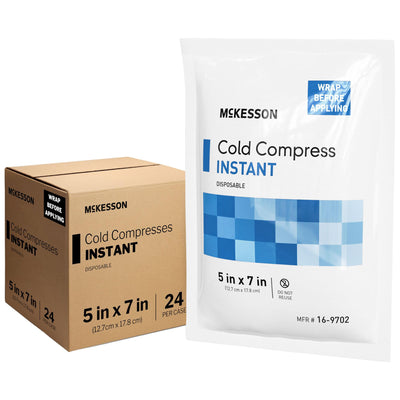 Instant Cold Packs, Pain Relief, Swelling, 5 x 7 in