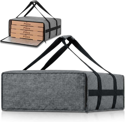 Insulated Pizza Delivery Bag, 20" x 20" x 8" Extra Large Thermal Food Carrier, 400d Oxford Warmer Bag with Thick