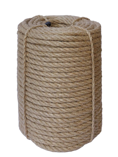 8mm Jute Rope, 164 Feet Braided Heavy Duty Twine, Thick Jute Twine Rope for Cat Scratch Post, Craft,DIY Artwork
