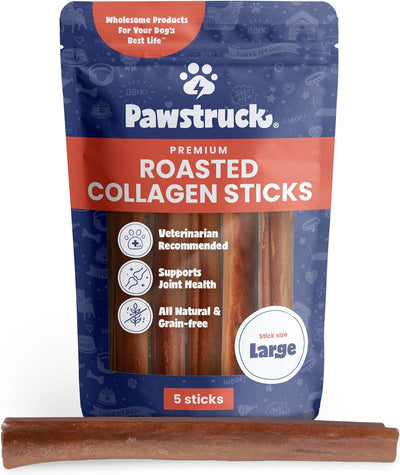 11"-12” Roasted Collagen Sticks 100% Natural Dog Chews, 5 Pack