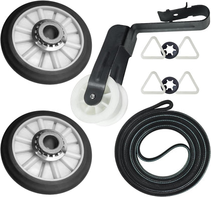 4392065 Dryer Repair Kit with 349241T Drum Roller Kit, 691366 Idler Pulley 341241 Belt Compatible with Whirlpool