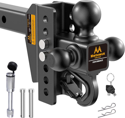 Adjustable Trailer Hitch - Drop Hitch Fit 2" Receiver -6" Drop/Rise