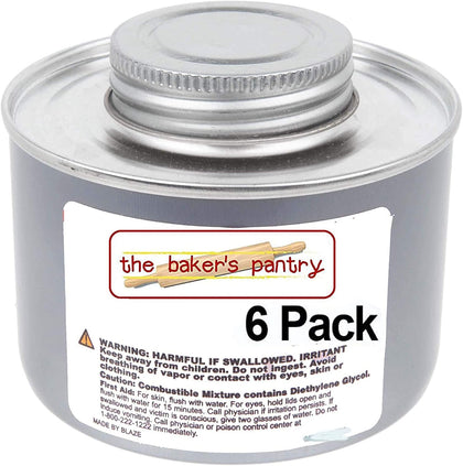 wick chafing fuel 4 Hour Wick chafing fuel Chafing Dish Fuel Cans Gel Dish Fuel 6 Cans, Entertainment Cooking Fuel