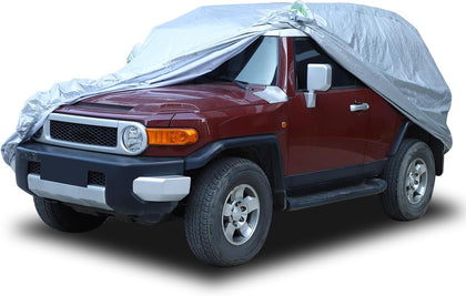 Compatible with Toyota FJ Cruiser 2007-2021 Car Cover Waterproof All Weather Outdoor Full Car Cover, Sun Hail UV Snow