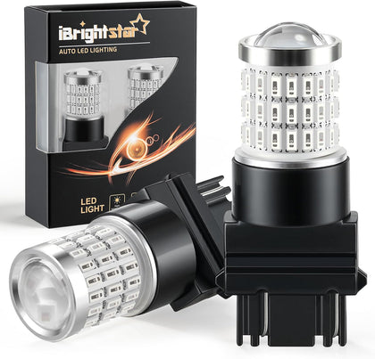 3157 LED Bulb Red, 3057 LED Brake Lights Bulbs Super Bright for Rear Brake Lights and Tail Lights, 2 Pack