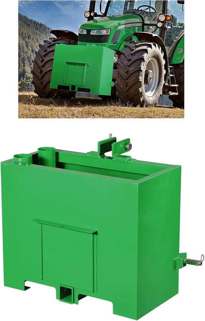 Green Ballast Box 3 Point Category 1 Tractor Quick Tach Hitch Counterweight | Category 1, Quick Tach Hitch, 3 Point